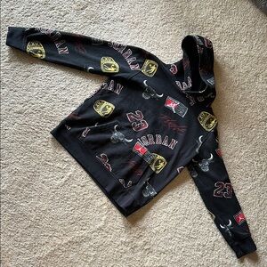 Jordan Logo Black Graphic Hoodie